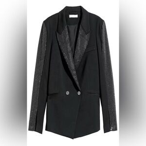 H&M Black Double-Breasted Women's Jacket/ excellent condition